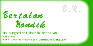 bertalan mondik business card